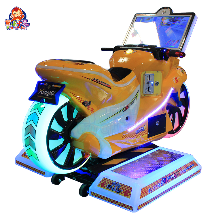 Coin Operated Kiddie Ride - Indoor Amusement Children Motorcycle Racing Arcade