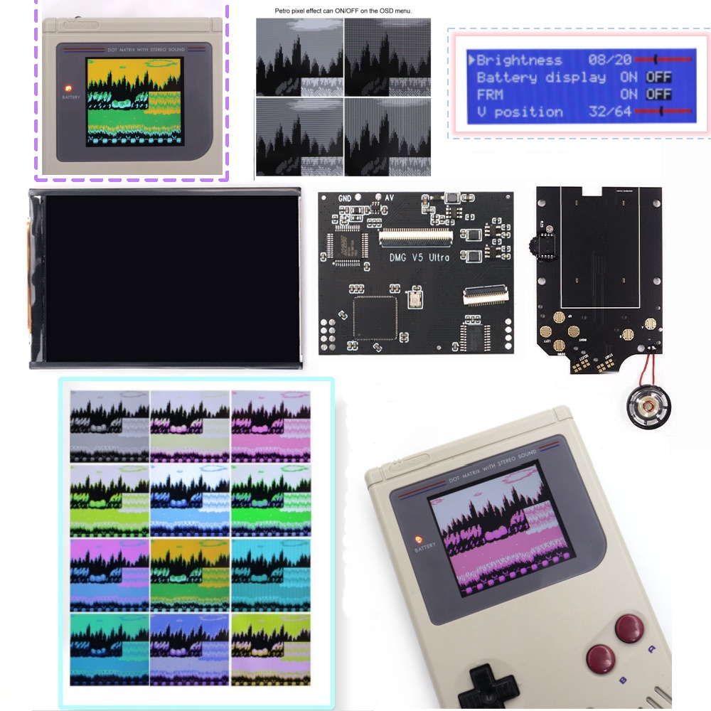 Lcd Screen Arcade - 36 Colors Changing Mode RIPS Screen
