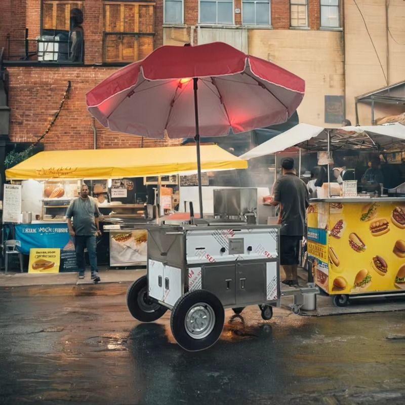 Portable Stainless Steel Food  - огляд і ціна Hot Dog Vending Cart