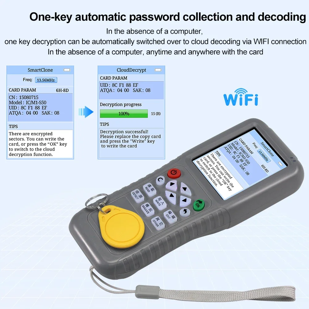WiFi RFID Copier Duplicator NF - огляд і ціна Nfc Card Reader Vending