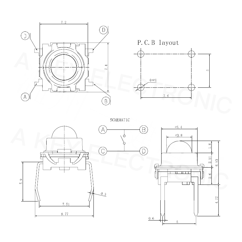 20PCS TS-F007 Touch 4-pin vert - огляд і ціна Pinball Machine