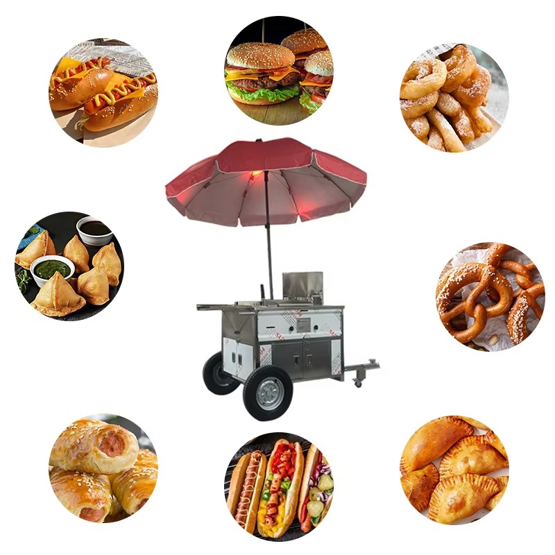 Compact Mobile Snack Food Cart - огляд і ціна Hot Dog Vending Cart