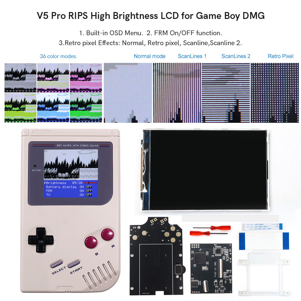 HISPEEDIDO For GB Dmg V5 Pro 3 - огляд і ціна Lcd Screen Arcade
