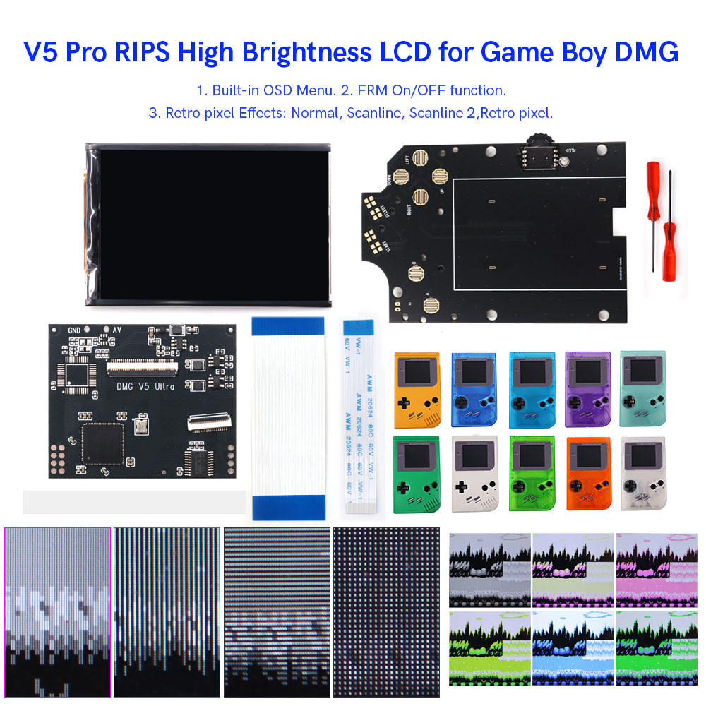 HISPEEDIDO For GB Dmg V5 Pro 3 - огляд і ціна Lcd Screen Arcade