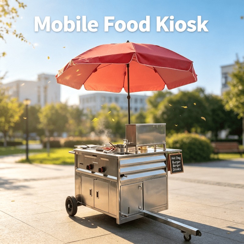 Towable Stainless Steel Hot Do - огляд і ціна Hot Dog Vending Cart