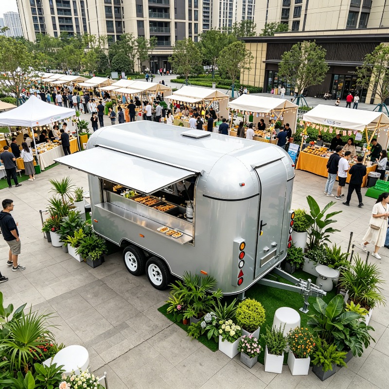 Customized Food Truck Mobile w - огляд і ціна Hot Dog Vending Cart